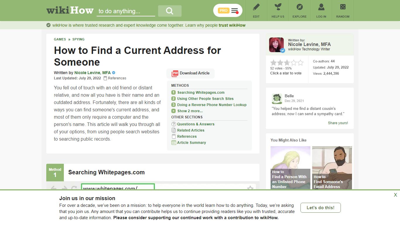 5 Ways to Find a Current Address for Someone - wikiHow